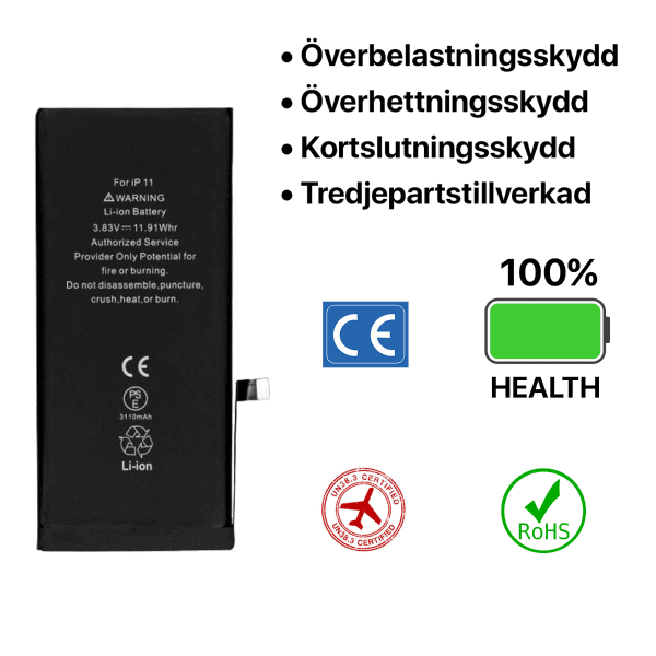 iPhone 11 Batteri Hög Kvalité