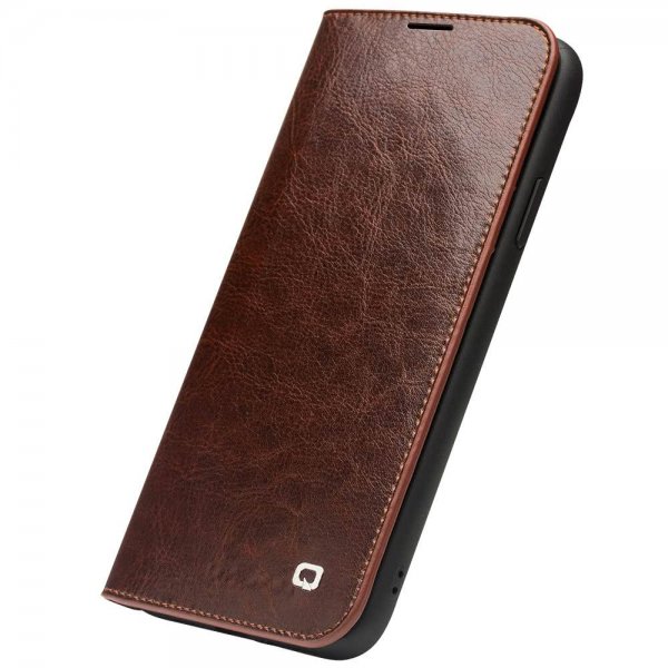 iPhone 11 Fodral Äkta Läder Kortfack Brun