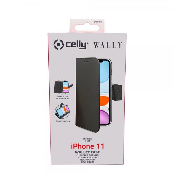 iPhone 11 Fodral Wally Wallet Case Svart