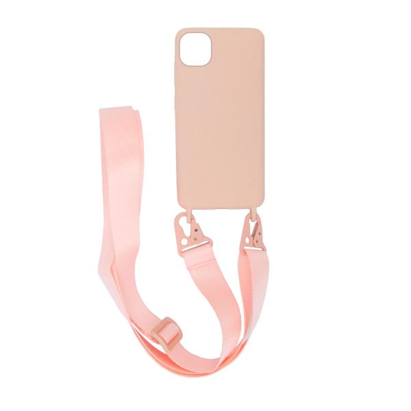 iPhone 11 Pro Max Skal Silikon med Halsband Rosa