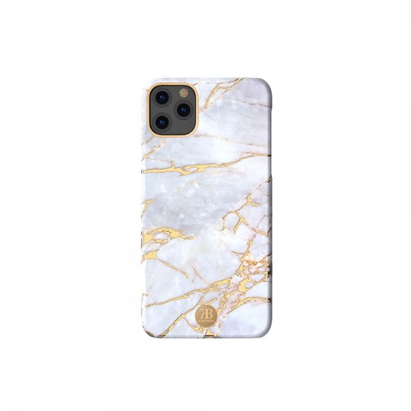 iPhone 11 Pro Max Skal Jade Style Stone Series Vit Guld