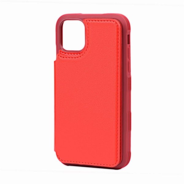 iPhone 11 Pro Max Skal Utfällbar Korthållare Röd
