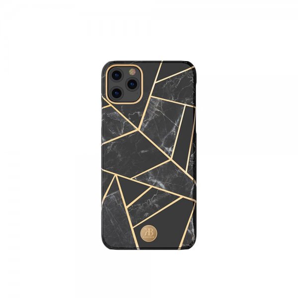 iPhone 11 Pro Skal Jade Style Stone Series Svart Guld