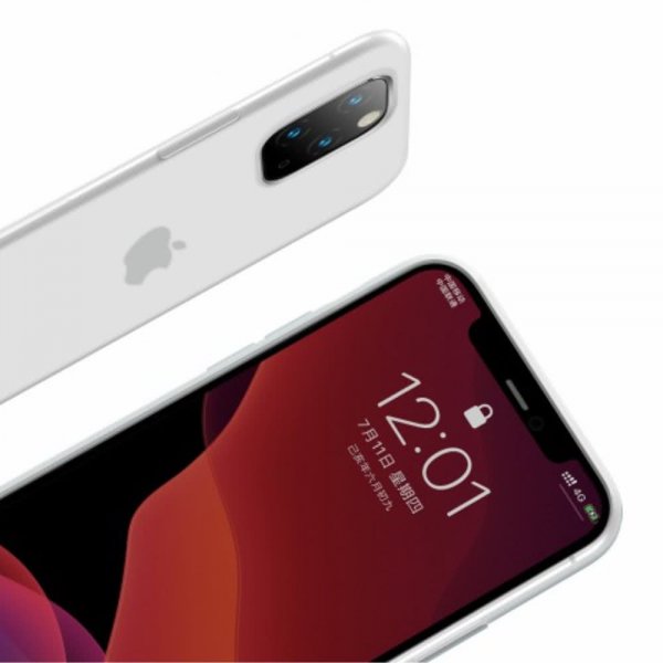 iPhone 11 Pro Skal Jelly Liquid Silica Gel Vit