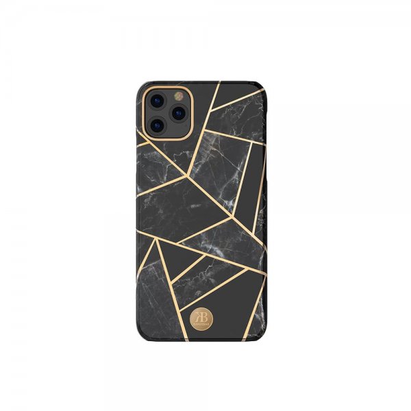 iPhone 11 Skal Jade Style Stone Series Svart Guld