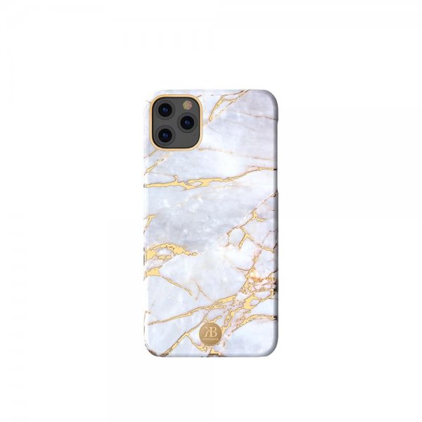 iPhone 11 Skal Jade Style Stone Series Vit Guld