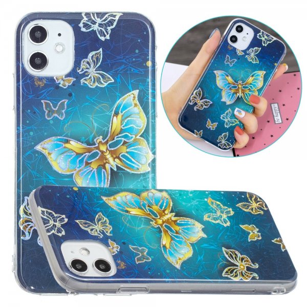 iPhone 11 Skal Motiv Guldiga Fjärilar