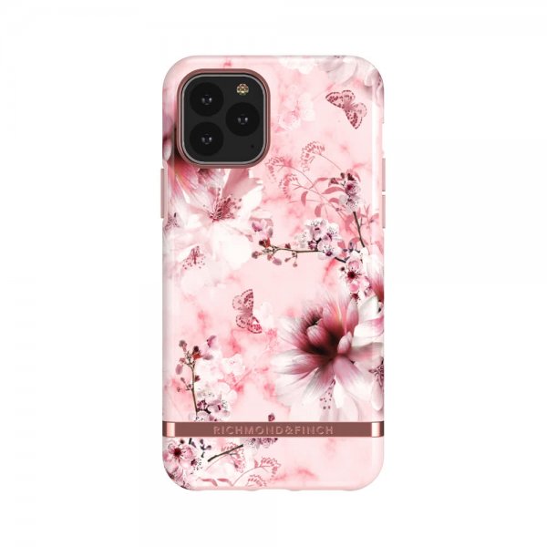iPhone 11 Skal Pink Marble Floral