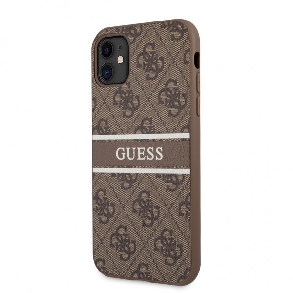 iPhone 11 Skal Printed Stripe Brun