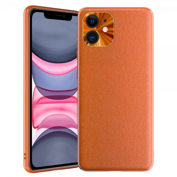 iPhone 11 Skal PU-läder Orange