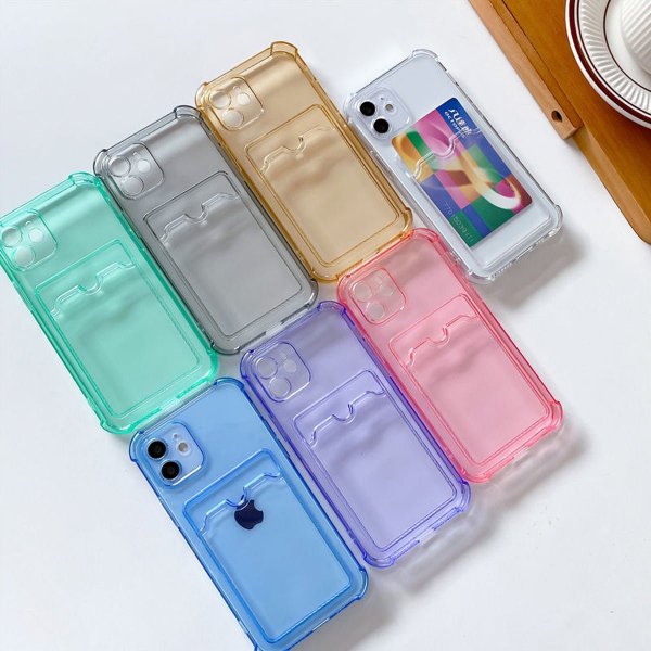 iPhone 11 Skal Korthållare Stöttåligt Lila