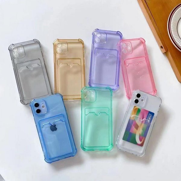 iPhone 11 Skal Korthållare Stöttåligt Lila