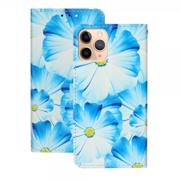 iPhone 12 Mini Fodral Motiv Blåa Blommor
