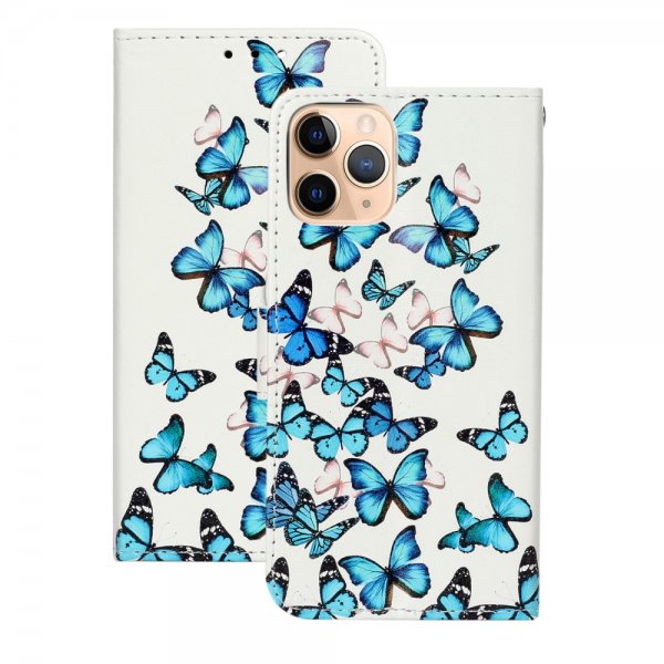 iPhone 12 Mini Fodral Motiv Blåa Fjärilar