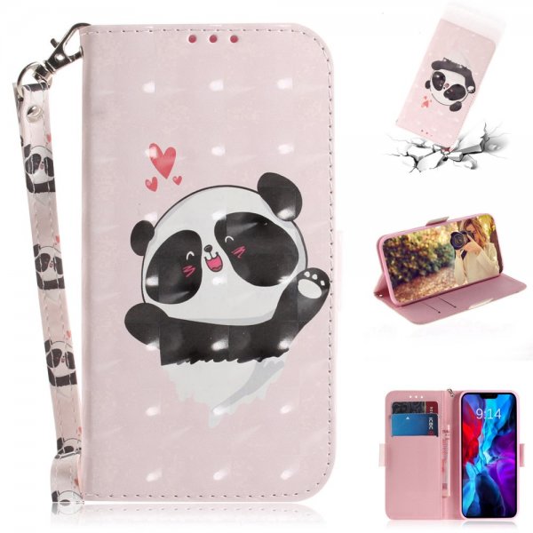 iPhone 12 Mini Fodral Motiv Panda och Hjärta