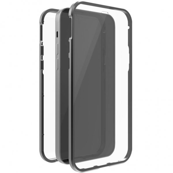iPhone 12/iPhone 12 Pro Skal 360° Real Glass Case Svart Transparent