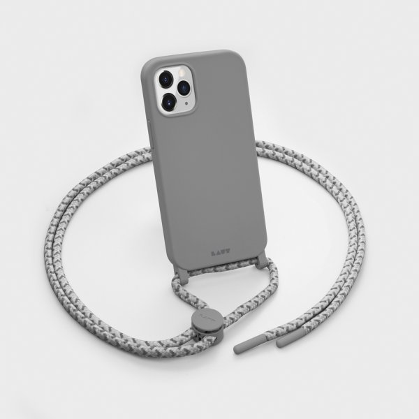 iPhone 12/iPhone 12 Pro Skal HUEX PASTELS Necklace Grå