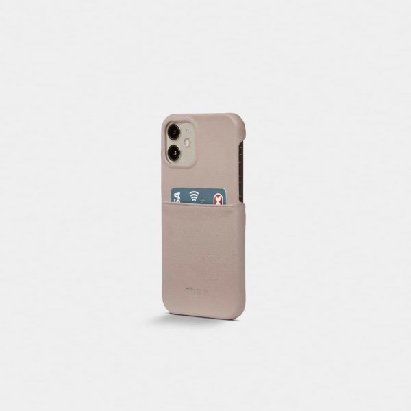 iPhone 12/iPhone 12 Pro Skal Leather Backcover Rose
