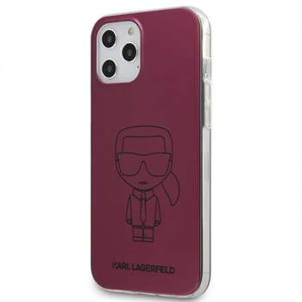 iPhone 12/iPhone 12 Pro Skal Metallic Iconic Outline Rosa
