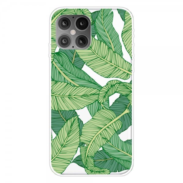 iPhone 12/iPhone 12 Pro Skal Motiv Gröna Löv