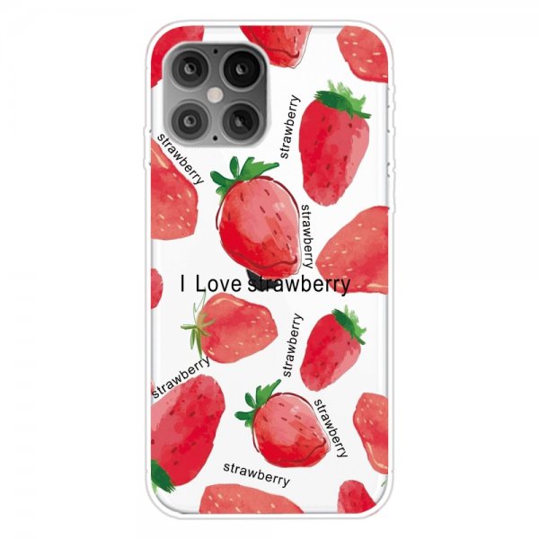 iPhone 12/iPhone 12 Pro Skal Motiv I Love Strawberry