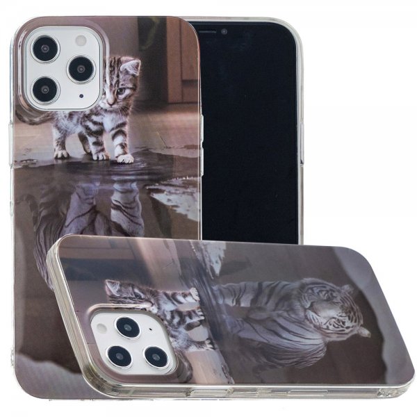 iPhone 12/iPhone 12 Pro Skal Motiv Katt och Tiger