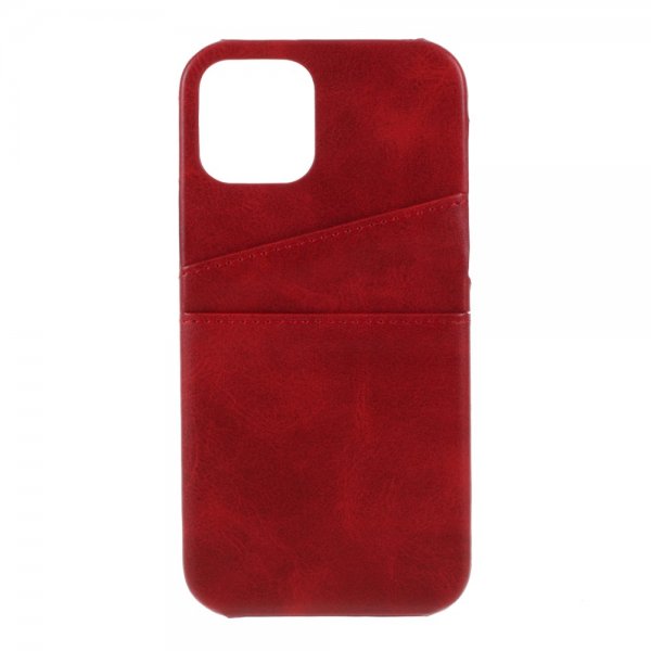 iPhone 12/iPhone 12 Pro Skal Två Kortfack Röd