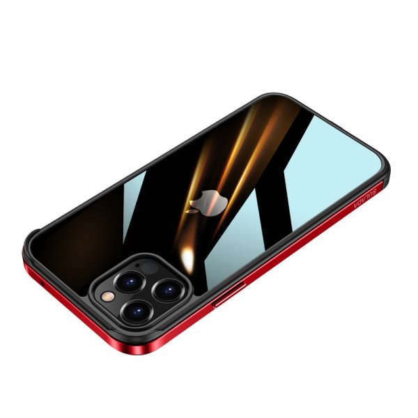 iPhone 12 Mini Skal Transparent Baksida Röd