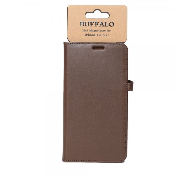 iPhone 12 Pro Max Fodral Buffalo Löstagbart Skal Brun