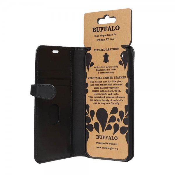 iPhone 12 Pro Max Fodral Buffalo Löstagbart Skal Svart