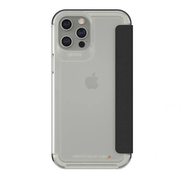 iPhone 12 Pro Max Fodral Wembley Flip Klar Svart