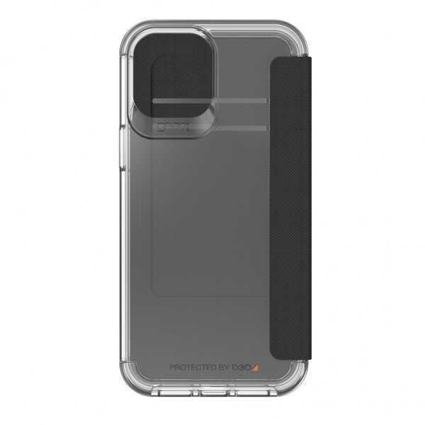 iPhone 12 Pro Max Fodral Wembley Flip Klar Svart