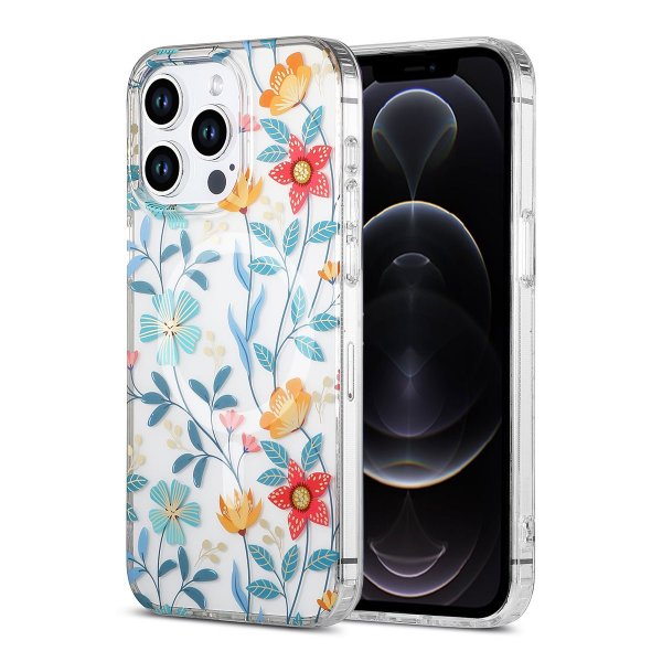 iPhone 12 Pro Max Skal Blommönster MagSafe Kvistar