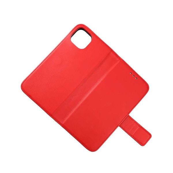 iPhone 12 Pro Max Fodral Äkta Läder Röd