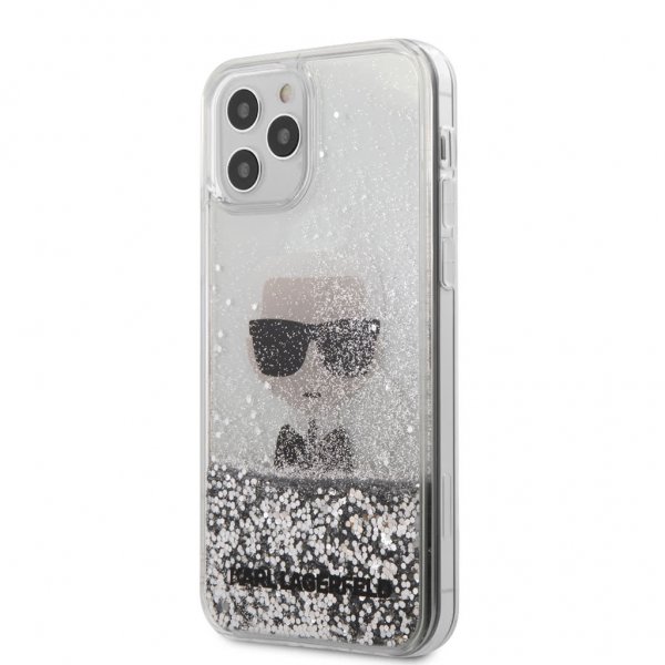 iPhone 12 Pro Max Skal Liquid Glitter Silver