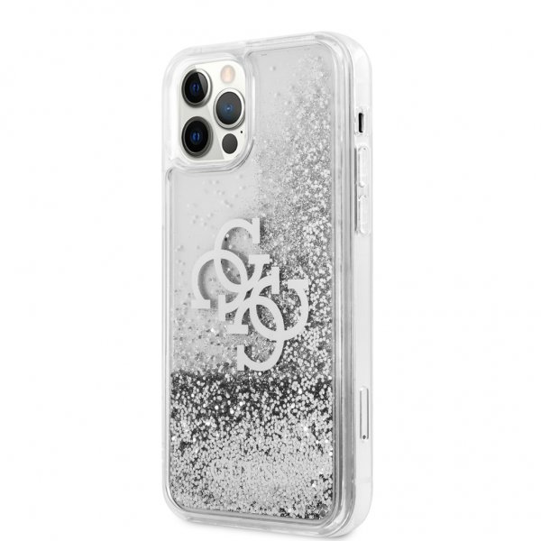 iPhone 12 Pro Max Skal Liquid Glitter Silver Klar