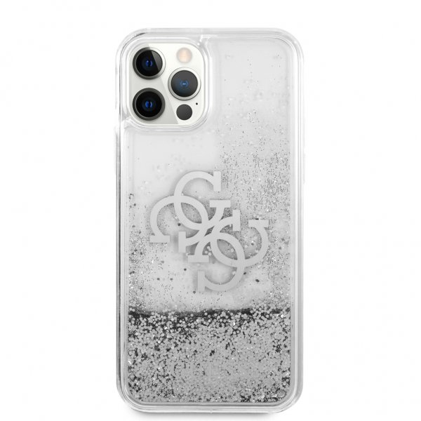 iPhone 12 Pro Max Skal Liquid Glitter Silver Klar