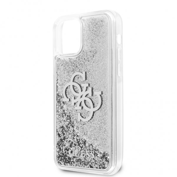 iPhone 12 Pro Max Skal Liquid Glitter Silver Klar