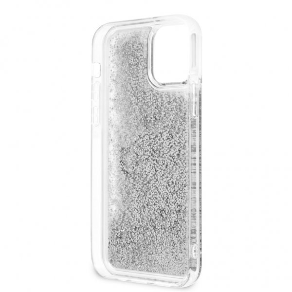 iPhone 12 Pro Max Skal Liquid Glitter Silver Klar