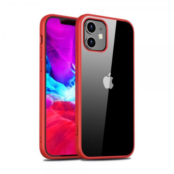 iPhone 12 Pro Max Skal Transparent Baksida Röd