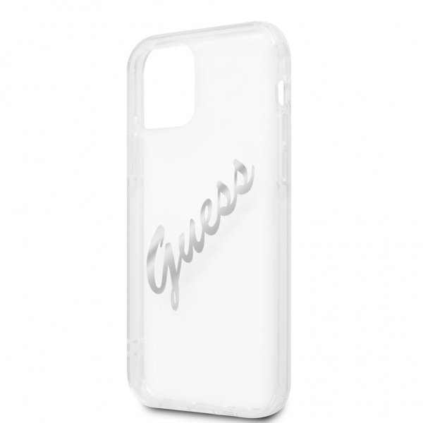 iPhone 12 Pro Max Skal Vintage Script Silver Klar