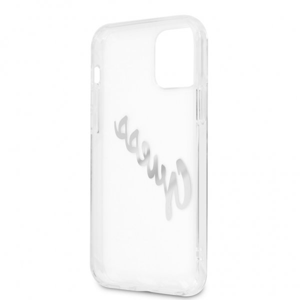 iPhone 12 Pro Max Skal Vintage Script Silver Klar
