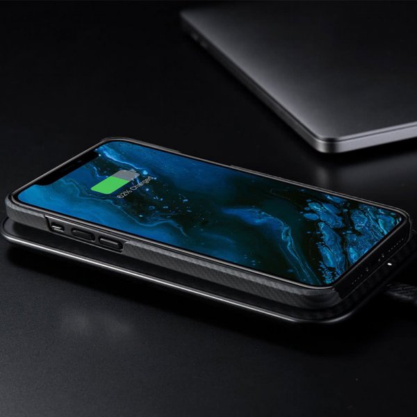 iPhone 12/iPhone 12 Pro Skal MagEZ Case Svart/Grå Twill