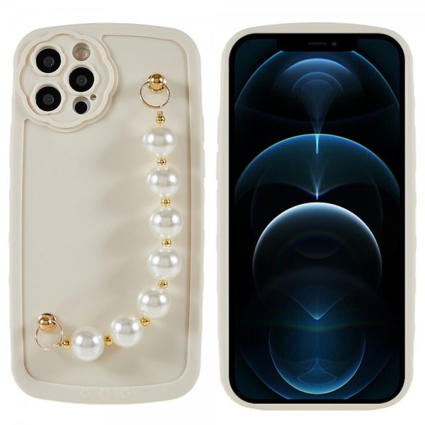 iPhone 12 Pro Skal med Strap Pärlor