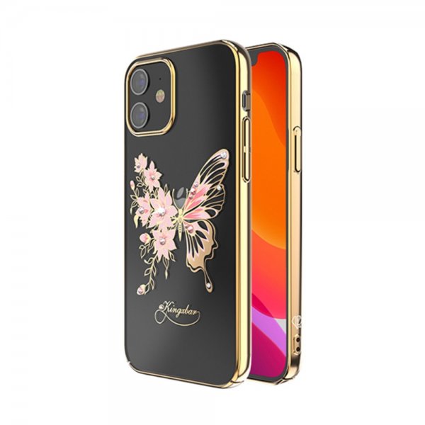 iPhone 12 Mini Skal Butterfly Series Guld