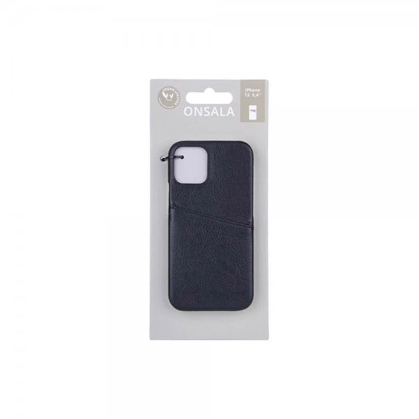 iPhone 12 Mini Skal med Kortfack Svart