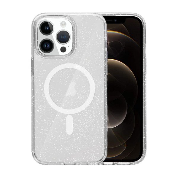 iPhone 12/iPhone 12 Pro Skal Glitter MagSafe Transparent