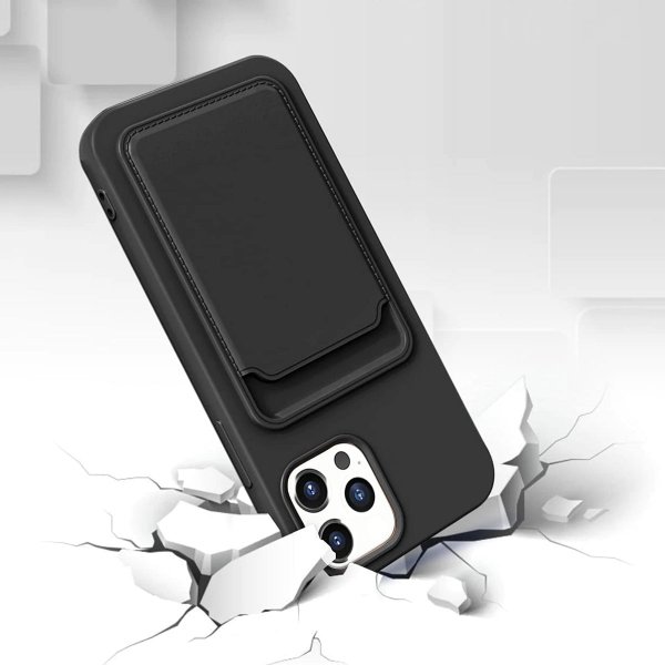 iPhone 12/iPhone 12 Pro Skal Korthållare Svart