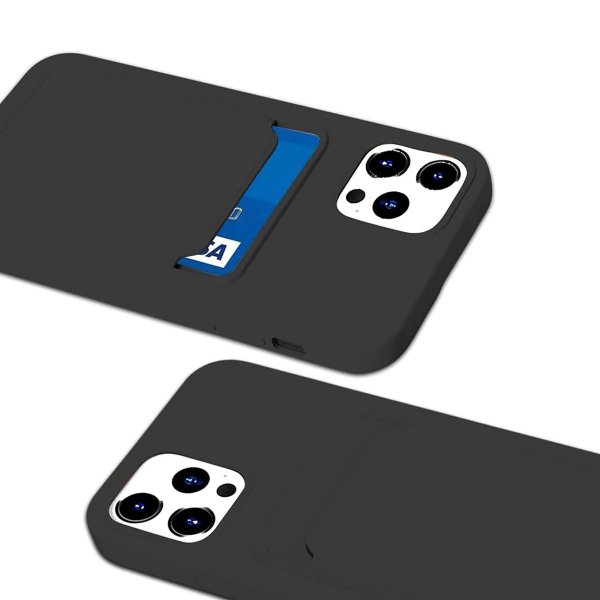 iPhone 12/iPhone 12 Pro Skal Korthållare Svart