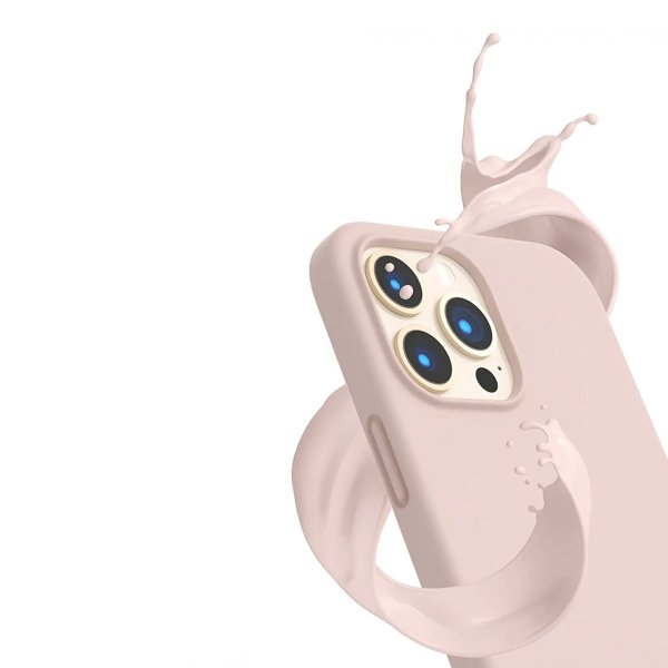 iPhone 12/iPhone 12 Pro Skal Silikon Sandrosa